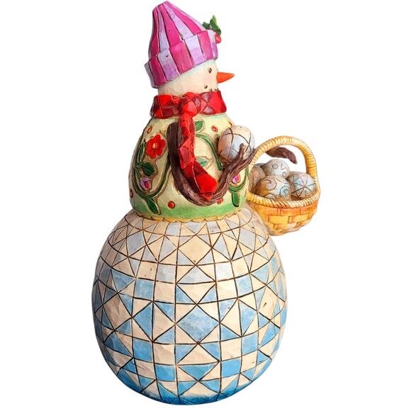 Jim Shore Heartwood Creek "Ready To Roll" Snowman Figurine 9" Winter Xmas Decor - Picture 3 of 5